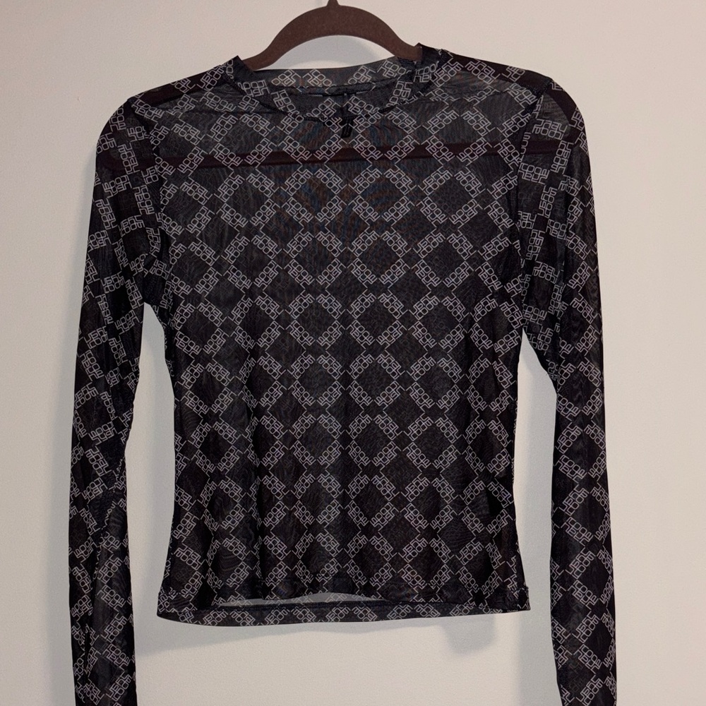 2/$15 🍓 Simons Mesh Geometric Long Sleeve